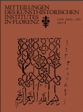Mitteilungen des Kunsthistorischen Institutes in Florenz